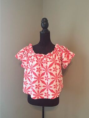Size L Skies Are Blue boutique purchased Women's Pink Patterned Off-Shoulder Top